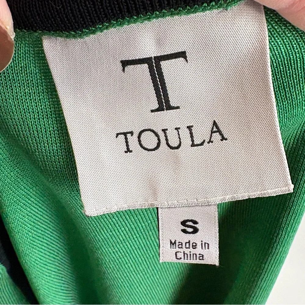 Toula‎ Knit Green and Black Sweater Jacket Set Small